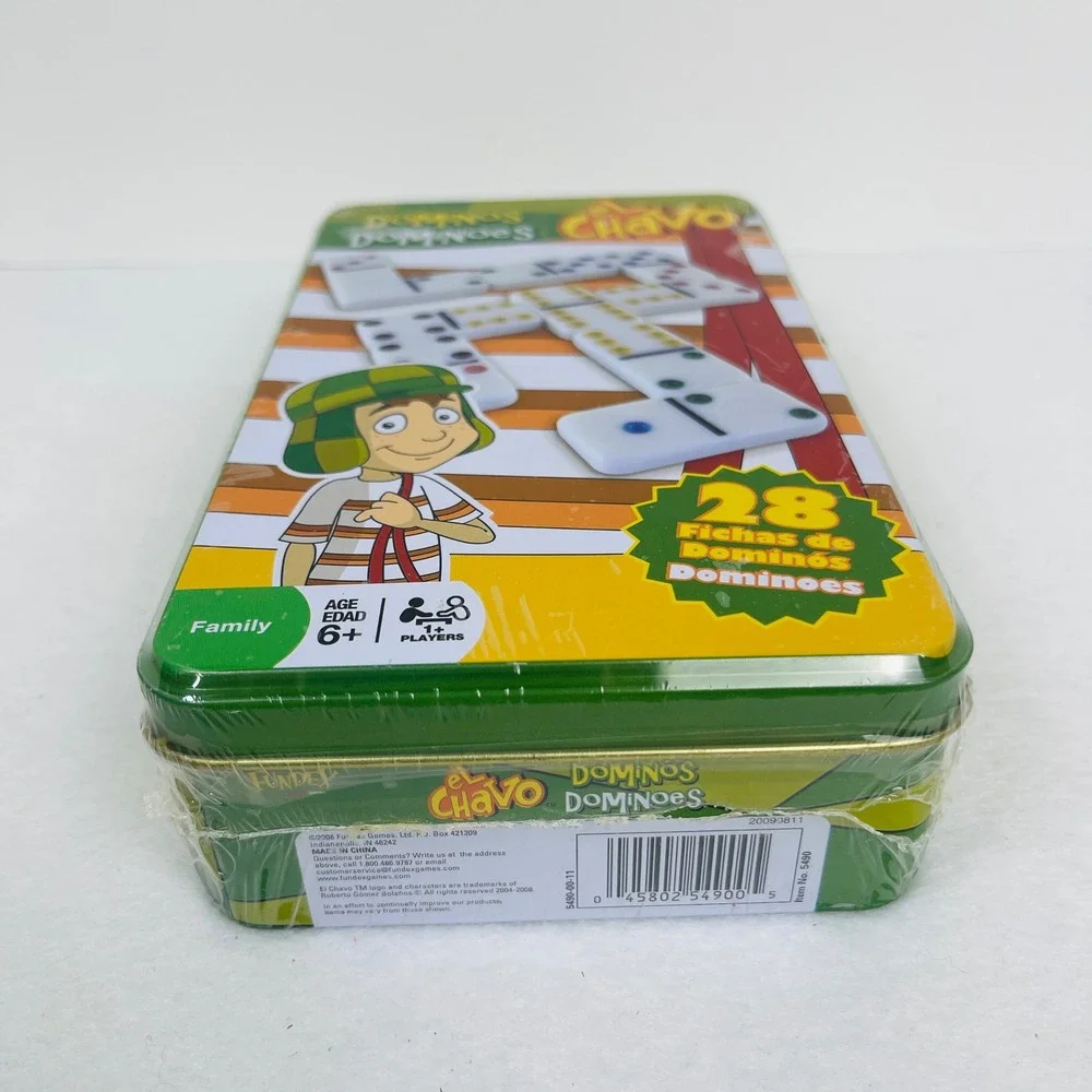 El Chavo Animado Dominoes 28 Super-Sized Tiles in Collectible Tin Fundex 2008